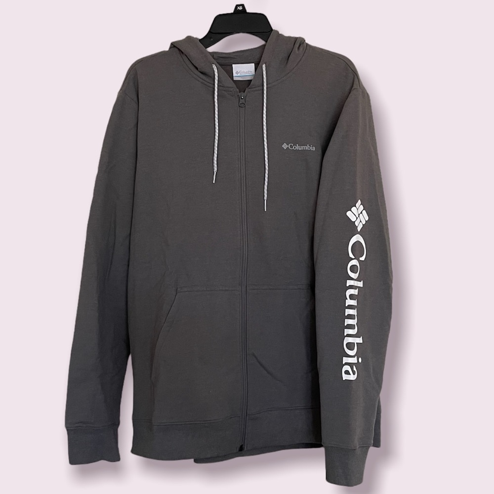 MENS Grey Columbia Full Zip Hoodie